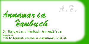 annamaria hambuch business card